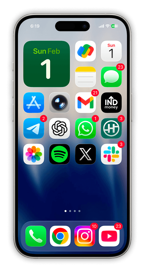 Calsy Homescreen Mockup